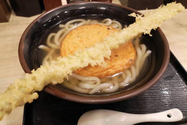 天神駅のごぼ天うどん