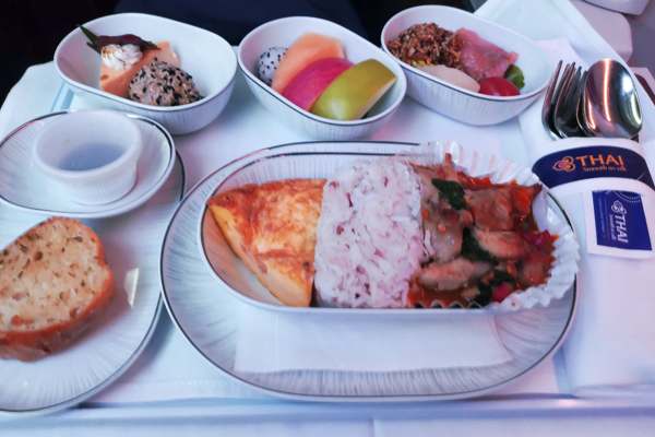 タイ航空ビジネスクラスの食事