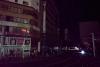 停電で真っ暗な札幌駅前